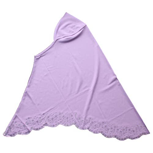 Girls Hijab with Rhinestones – Sparkly Non-Slip Amira Scarf for Kids, for Daily Prayer, School, Ramadan & Eid (Ages 4-12)