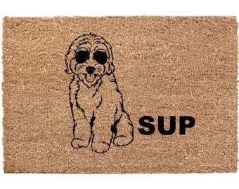 Golden Doodle Welcome Mat, Golden Doodle Outdoor mat, Unique Doormat