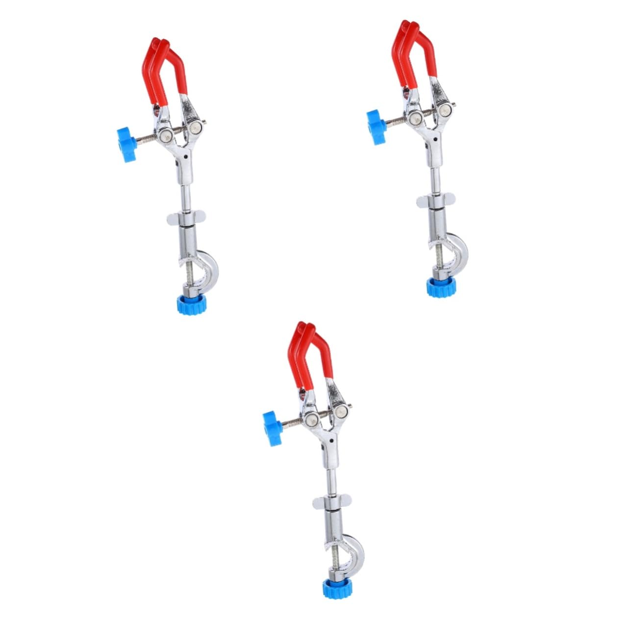 3pezzi Pinza Artigli Per Laboratorio Morsa Ergonomica Per Provetta Manico Antiscivolo Base Fissabile Strumento Di Supporto Per Esperimenti Scientifici