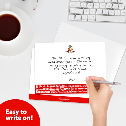 Image of Desert Cactus Kappa Alpha Psi 10 Pack Notecards KAP Yo Nupe Divine 9 Stationery Cardstock Includes Envelopes Memo Party Thank You (Notecard Design J)
