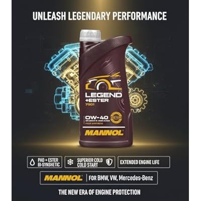MANNOL Legend+Ester 0W-40 Full Synthetic Motor Oil, 1 Quart