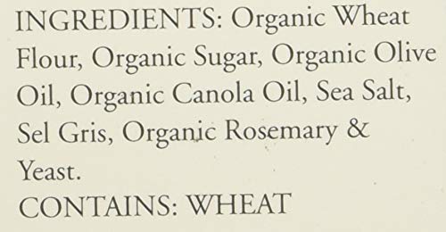 Rustic Bakery Gourmet Flatbread Crackers Rosemary & Olive Oil 6 oz. (1) - Handmade using natural ingredients Non GMO, Certified Organic, Natural Sourdough - perfect for snacking with fine cheeses