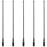Retevis Two Way Radio SMA-F Antenna, 144/430MHz Dual Band Antenna, VSWR Less Than 1.5, for Retevis RA79 RT29 RT86 RT29D HD1 HD2, Compatible with BaoFeng UV-5R BF-F8HP Kenwood Walkie Talkies(5 Pack)