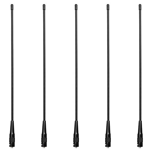 Retevis Two Way Radio Antenna, Dual Band SMA-F High Gain for Baofeng UV-5R BF-888S Retevis H-777 RT29 RT-5R Walkie Talkies Antenna(5 Pack)
