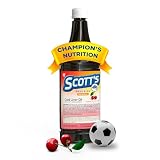 SCOTT'S EMULSION Cod Liver Oil Liquid for Kids – Cherry Flavor – Supports Growth, Immunity & Bone Health – Rich in Omega 3 & Vitamins A+D – Easy-to-Take Fish Oil – 6.5 Fl Oz