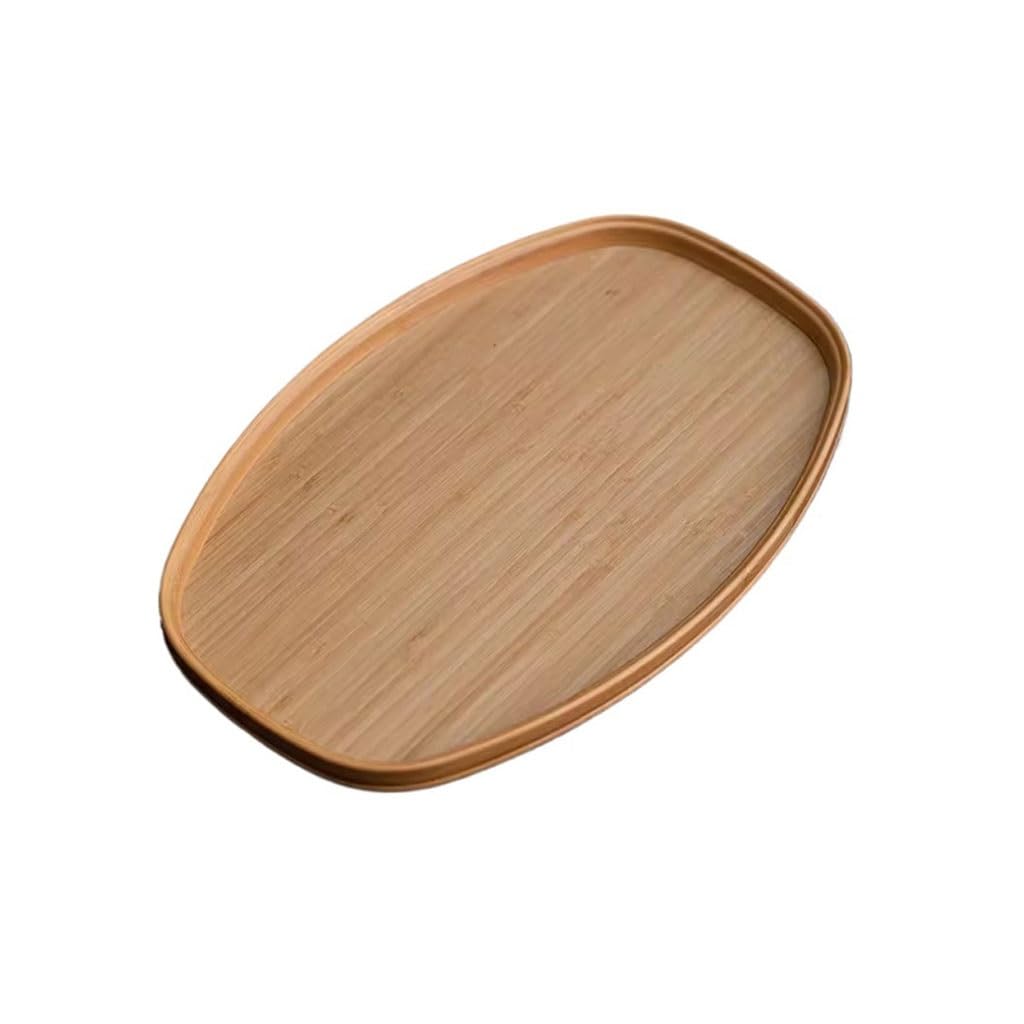 Bandeja Decorativa Moderna Bandeja rectangular de madera, bandeja de té, lugar for tazas, aperitivos, bandeja de almacenamiento de frutas secas, Bandeja de postres for cafetería Bandejas para Servir (