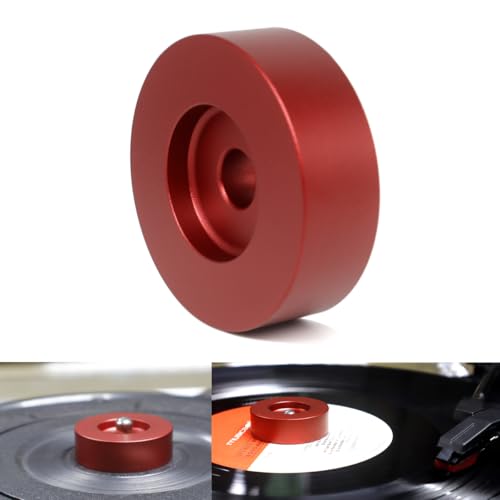45 RPM Adapter for 7 inch Vinyl Record Players and Technics Turntables Solid Aluminum Dome...