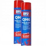 Quinton Hazell QH6 Spray Limpiador de Frenos, Embragues y Piezas – 600 ml – Desengrasante Potente para Coches, Elimina Grasa, Polvo de Freno, Aceite y Cera, Reduce Ruido (Paquete de 2)