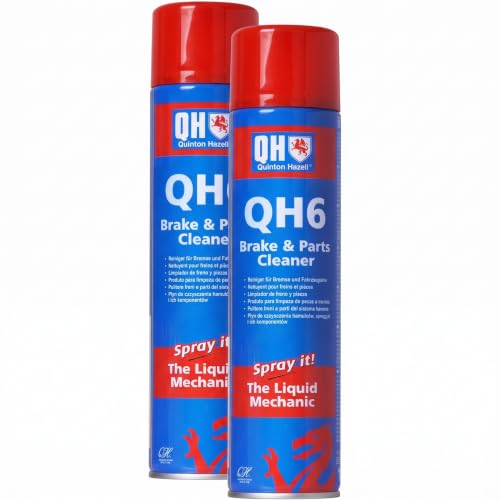 Quinton Hazell QH6 Spray Limpiador de Frenos, Embragues y Piezas – 600 ml – Desengrasante Potente para Coches, Elimina Grasa, Polvo de Freno, Aceite y Cera, Reduce Ruido (Paquete de 2)