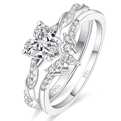 A-Cubic Zirconia-Bridal wedding ring set