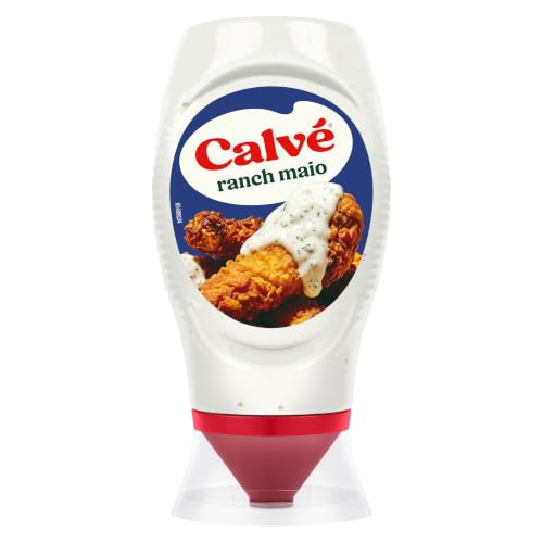 Calvé Ranch Maio, Maionese con Prezzemolo e Latticello, Formato 250 ml Top Down, Gusto Ricco e Cremoso, Pensato per Chicken Tenders, Alette di Pollo, Insalate e Patatine
