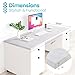 Kaboon 60x24 inches Tabletop, Solid One-Piece Desktop for Sit Stand Desk, Double Desks, L Desk DIY,Wood Countertop Home or Commercial Use,1 inch Thick, White Rock, 23.62