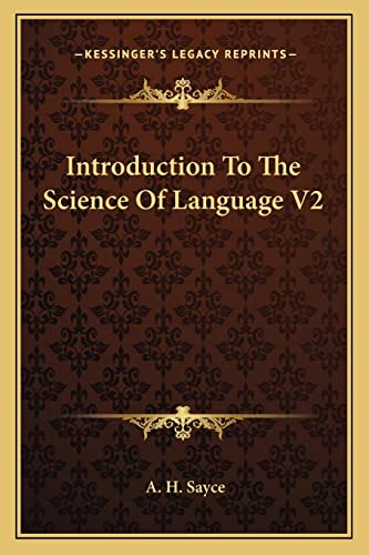 Introduction To The Science Of Language V2