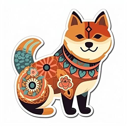 Image of Yoonek Graphics Shiba Inu Dog Vinyl Decal Sticker for Car, Laptop, Tumbler, More. #001623