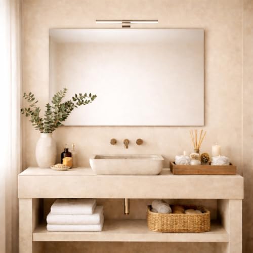 Baikal Espejo De Baño, Varias Formas Y Medidas Disponibles. Opción Con Y Sin Led. Estilos Que Se Adaptan Al Baño O Cualquier Estancia Del Hogar.