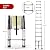 YSMN 12.5 FT Telescoping Ladders Heavy Duty Aluminum Collapsible Ladder Load Bearing 330 LBS Extension Ladders Applicable to Household Use Outdoor Work