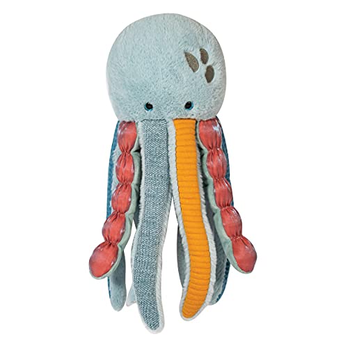 Cojín de peluche medusa multicolor de 60x35cm Doudou Tesoros Marinos