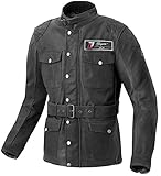 YKK Reißverschlüsse Bogotto Bristol Motorrad Lederjacke (Black,50)