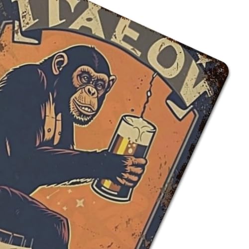 Affiche moderne pour maison et café rétro au design Monkey Beer - 6