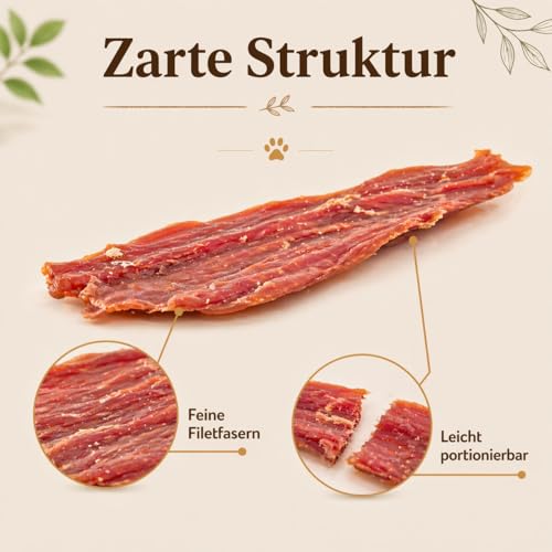 123... Hund dabei! - 900g feinstes Entenfilet - Kauspaß für Hund und Katze - schonend luftgetrocknet - Vorteilspreis - Naturprodukt - Hundeleckerli - Entenfleisch (900g, Ente)