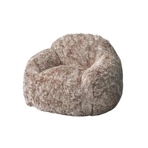 Sillón Puf Para Adultos, Suave y Esponjoso Sofá Puf De Piel Sintética Con Relleno De Esponja De Alta Densidad y Funda Extraíble y Lavable, Cómodo Sillón Para Dormitorio, Sala De Estar y Dormitorio.