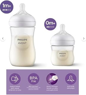 Philips Avent Natural Response Doğal Tepkili Pp 2'li Biberon Seti, 125ml, 0 Ay & 260ml, 3 Ay - Cam Değildir.