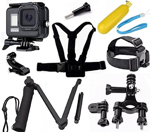 Kit de acessórios para Gopro Hero 11 Hero 10 Hero 9 Black Tripe 3 way Caixa Estanque Suporte Guidao