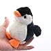 BONICI Men Women Creative Cute Lovely Fluffy Plush Penguin Keychain Key-Chains Keyring Handbag Purse Backpack Car Key Ring Pendant -Black