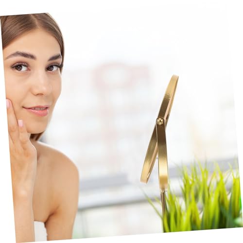 Espejo de maquillaje redondo con base giratoria Garneck miniatura 7