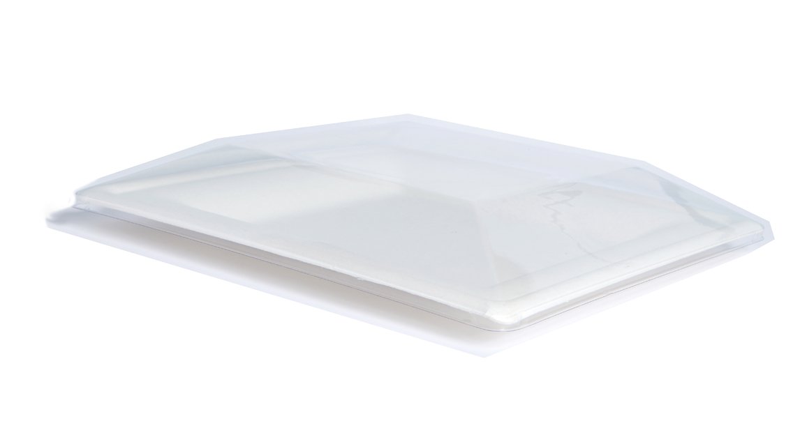 PacknWood Clear Plastic Lid for 7.8" x 7.8" Sugarcane Square Plate (Case of 250)