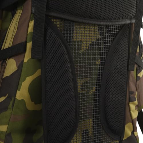 Vidaxl Zaino Da Trekking Verde Mimetico 100 L In Tessuto Oxford, Zaino Da Campeggio, Zaino Leggero, Zaino, Zaino Da Esterno, Borsa Da Trekking - 3