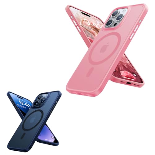 TORRAS Save 27% to Buy Blue & Pink Magnetic case Together for iPhone 15pro max case
