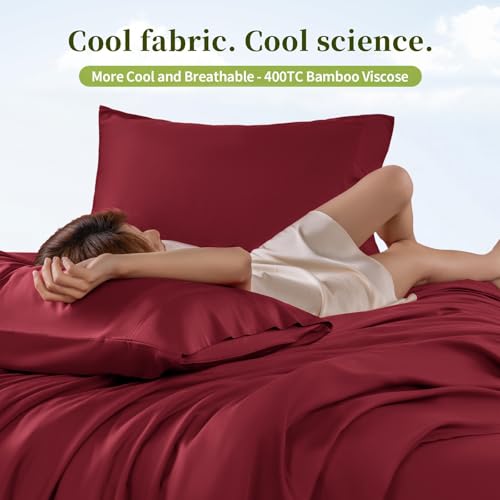 image for Shilucheng 100% Viscose Derived from Bamboo_ Sheets Queen Size 4pcs - 