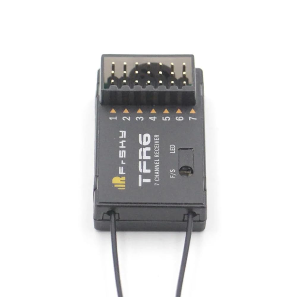 SPARKHOBBY FrSky TFR6A TFR6-A 2,4GHz 7 Channale Receptor FASST Compatible con Futaba T14SG T8FG Módulo para Control Remoto FPV Drones (TFR6)