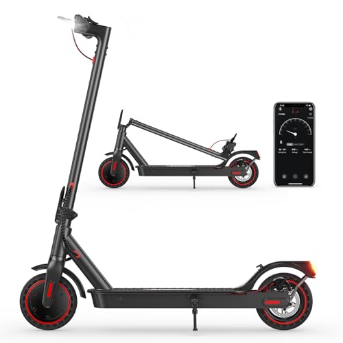 iScooter i9 Patinete Electrico Plegable para Adolescentes Y Adultos, 350W Motor, Autonomía 22-30KM, Control por App, 6/15/25KM/H, 7.8AH Batería, 8.5" Neumático, Frenado Dual, Desplazamientos Diarios