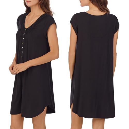 Image of Eileen West Womens Modal Jersey Knit Collection Nightgowns - Soft, Lightweight & Breathable Sleepwear & Loungewear for Women