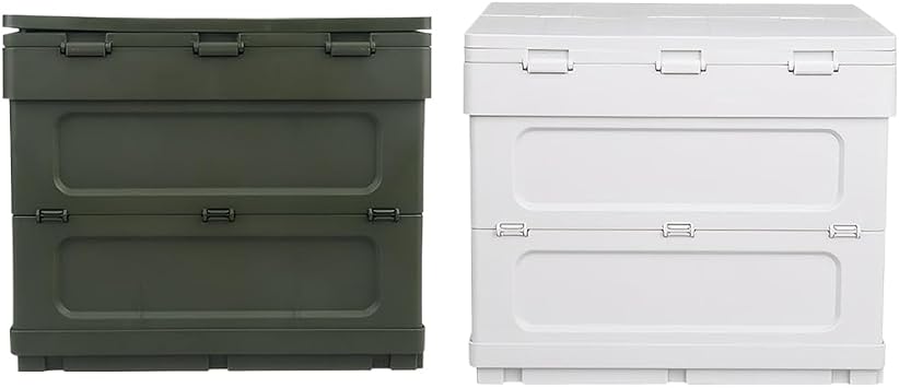 Camping Folding Container Collapsible Durable Big Storage Box Camping Safe To ABS Folding Table Crate And Barrels, green
