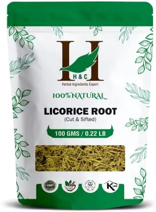 H&C Licorice Root (Cut and Sifted) - 100g Pack | Herbal Tea Ingredient | Loose Tea