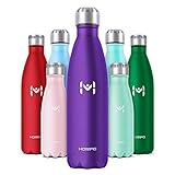HOMPO Botella de Agua de Acero Inoxidable Botella Termica 750ml Sin Bpa & Eco Friendly, Mantiene Bebidas frías por 24h y Calientes por 12h, Adecuada para Viaje, Deporte, Bicicleta, Gimnasio