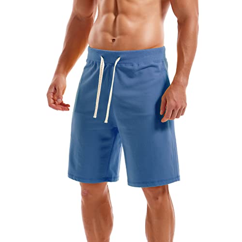 Amy Coulee Men's Casual Classic Workout Short (L, Prussian Blue) #TOP1