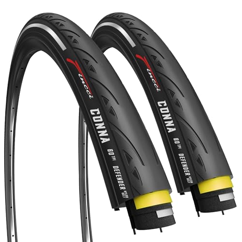 Fincci Copertoni Bici Corsa 700x25 - Coppia Riflettente Pieghevole Pneumatico