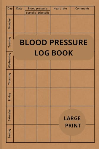 Blood Pressure Log Book: Record and Monitor Your Daily Blood