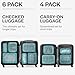 Aerotrunk Compression Packing Cubes for Travel - Luggage Organizer Bags - Double Zipper Packing Cubes for Suitcases (6-Pack, Teal)