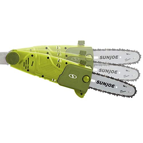 Image of Sun Joe SWJ802E 9 FT 6.5 Amp Electric Pole Chain Saw with Adjustable Head, Green