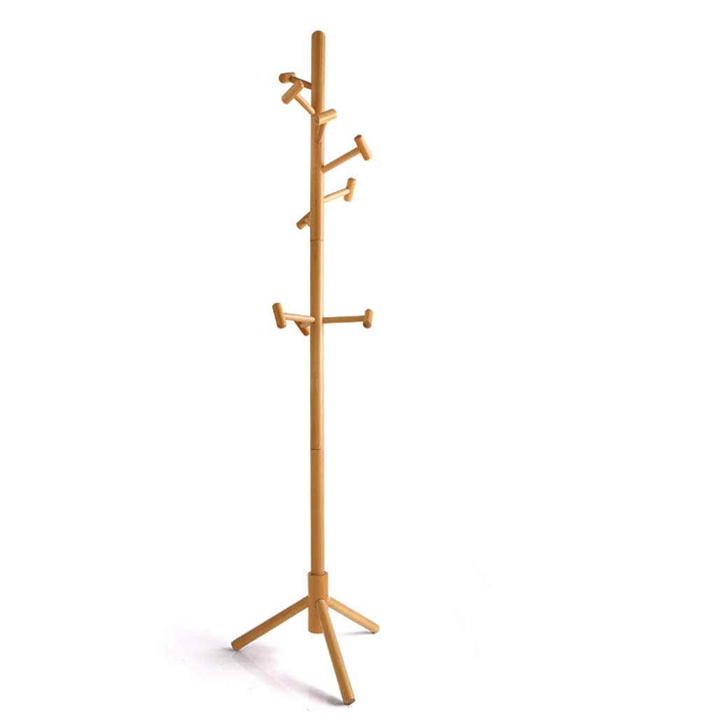 LBMy Hangers Standing Coat Rack Tree Stylish Wooden Hat Coat Rail Stand Rack Clothes Jacket Umbrella Storage Hanger Organiser 180CM(Wood Color) Coat Hangers