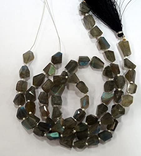 Labradorite naturelle en perles nuggets taillées pour confectionner un cadeau