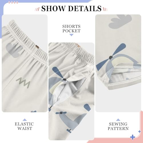 Cute Helicopter Boys Pants Boys Athletic Pants Long Pant for Boywith Pockets Wide-Leg Size 6-14Y4