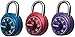 Master Lock Padlock, Standard Dial Combination Lock, 1-7/8 in. Wide, Assorted Colors, 1530DCM 3 Pack