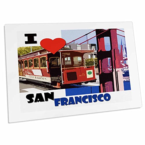 3dRose Pad de Escritorio I Love San Francisco