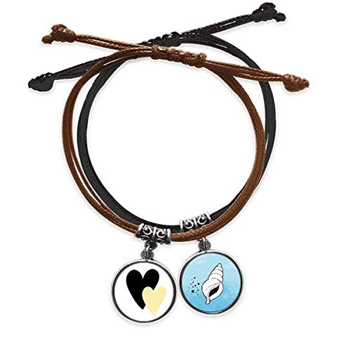 Pulsera doble corazón con cita manuscrita el regalo emotivo perfecto en cadena de cuero
